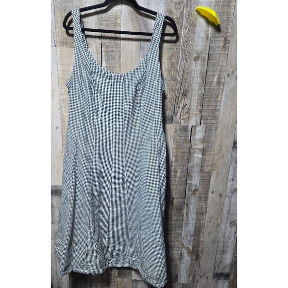 A New Day Gingham Plaid Midi Fit and Flare Dress - Picture 2 of 5